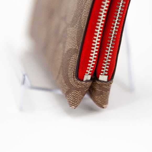 COACH Signature Double Corner Zip Wristlet - Picture 9 of 13